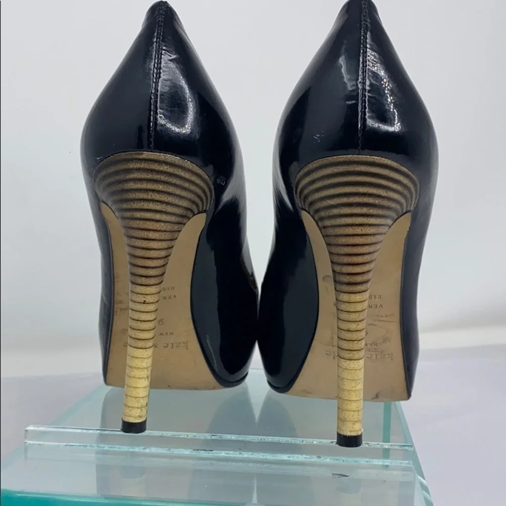 Kate Spade New York Sz 9.5 Patent Black Pumps